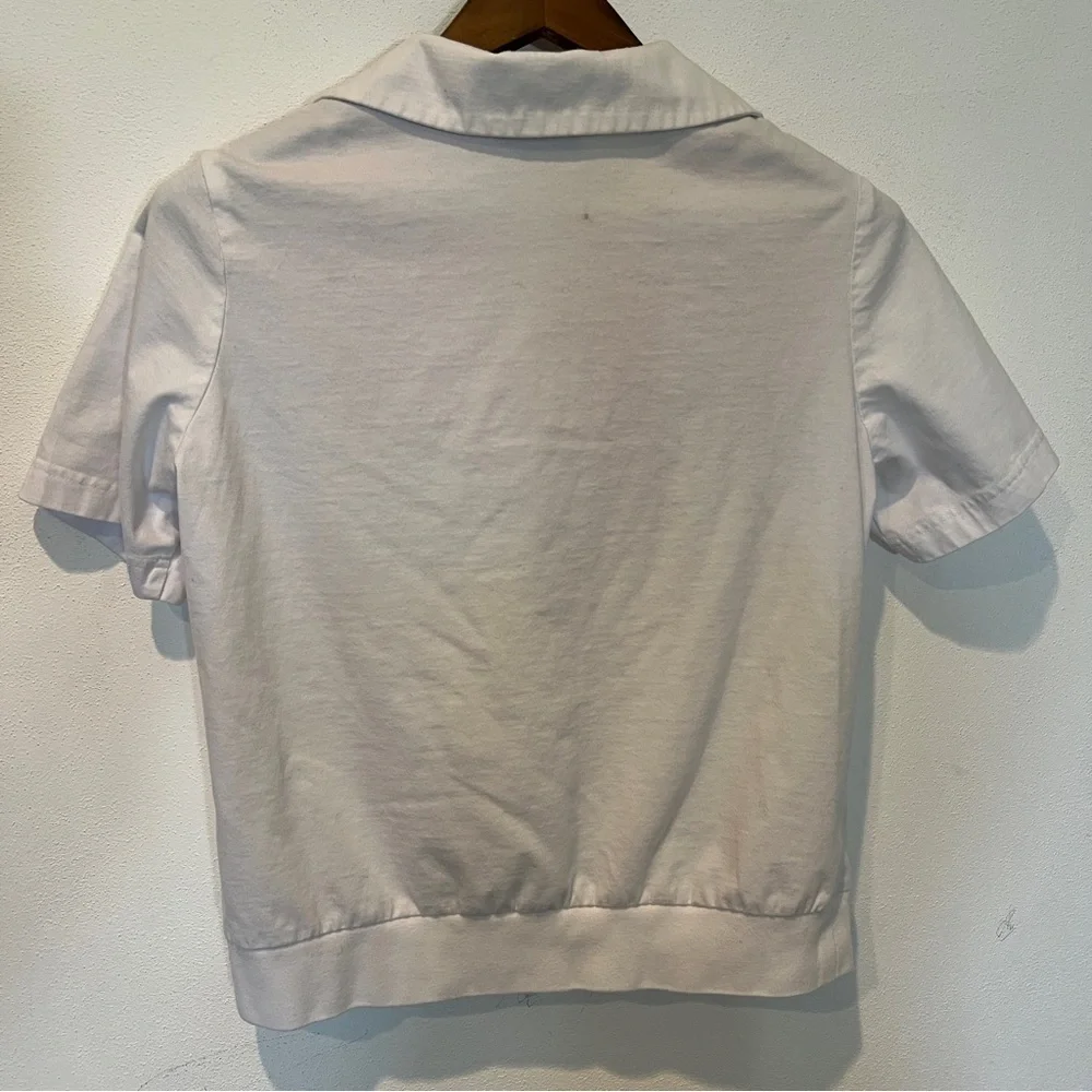 Vintage Blair Chevron Color Block 1/4 Zip Pullover Short Sleeve Shirt - Picture 8 of 8